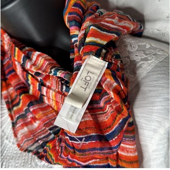 NWOT LOFT Multicolored Striped Infinity Scarf - Picture 4 of 5